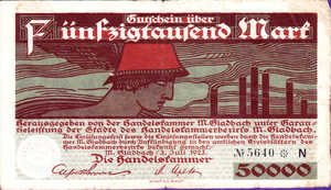 Germany, 50,000 Mark, 3681a