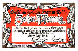Germany, 10 Pfennig, 568.4