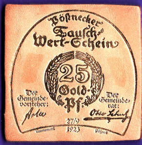 Germany, 25 Gold Pfennig, 458c