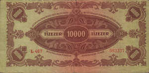 Hungary, 10,000 Pengo, P119c