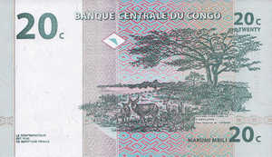 Congo Democratic Republic, 20 Centime, P83a