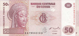 Congo Democratic Republic, 50 Franc, P91New