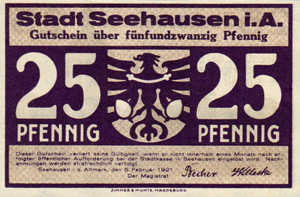 Germany, 25 Pfennig, 1215.1