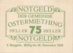 Austria, 75 Heller, FS 713IIId