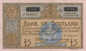 Scotland, 5 Pound, P106a