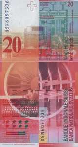 Switzerland, 20 Franc, P69d