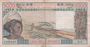 West African States, 5,000 Franc, P208Bi