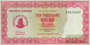 Zimbabwe, 10,000 Dollar, P22b