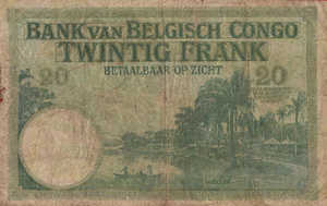 Belgian Congo, 20 Franc, P10f