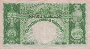British Caribbean Territories, 5 Dollar, P3, P3