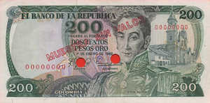 Colombia, 200 Peso Oro, P427s