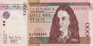 Colombia, 10,000 Peso, P453a