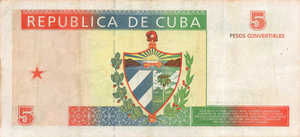 Cuba, 5 Peso Convertible, FX39