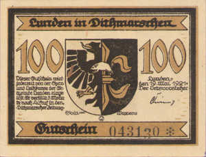 Germany, 100 Pfennig, 845.1a