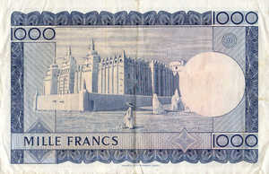 Mali, 1,000 Franc, P9a, BRM B9as