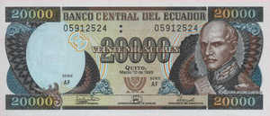 Ecuador, 20,000 Sucre, P129d
