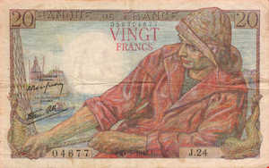 France, 20 Franc, P100a