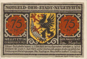 Germany, 75 Pfennig, 968.1
