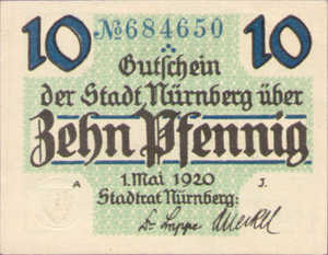 Germany, 10 Pfennig, N58.1b