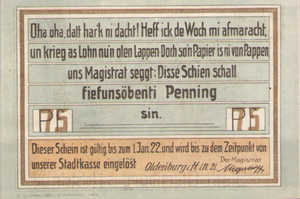 Germany, 75 Pfennig, 1015.3