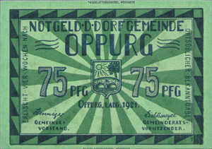 Germany, 75 Pfennig, 1023.1bx