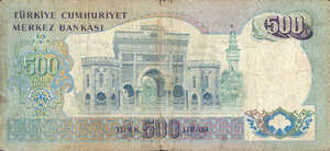 Turkey, 500 Lira, P190 Sign.1