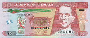 Guatemala, 10 Quetzal, P123New
