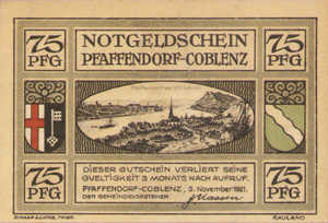 Germany, 75 Pfennig, 1057.1