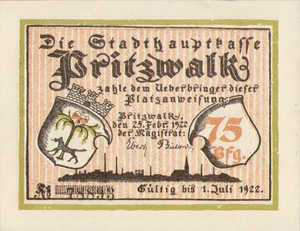 Germany, 75 Pfennig, 1077.1