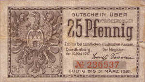 Germany, 25 Pfennig, Q1.2a
