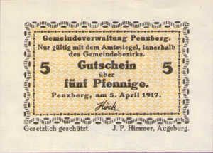 Germany, 5 Pfennig, P14.3a