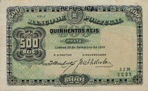 Portugal, 500 Real, P105a Sign.2