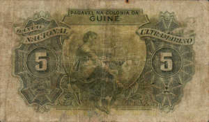 Portuguese Guinea, 5 Escudo, P25