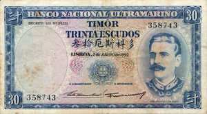 Timor, 30 Escudo, P22a Sign.3