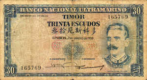 Timor, 30 Escudo, P22a Sign.2