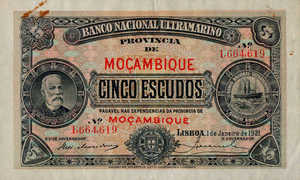 Mozambique, 5 Escudo, P68b