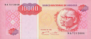 Angola, 10,000 Kwanza Reajustado, P137