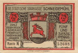 Germany, 75 Pfennig, 1191.2b