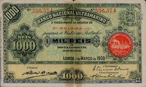 Portuguese Guinea, 1 Mil Real, P1