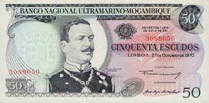 Mozambique, 50 Escudo, P111 Sign.1