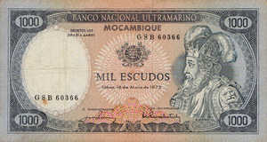 Mozambique, 1,000 Escudo, P112b Sign.3