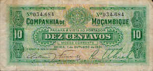 Mozambique, 10 Centavo, R25