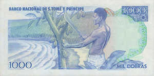 São Tomé and Príncipe (Saint Thomas and Prince), 1,000 Dobra, P55a