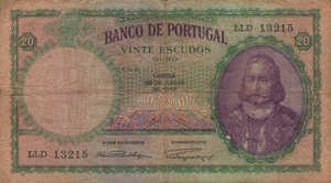 Portugal, 20 Escudo, P153a Sign.1