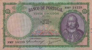 Portugal, 20 Escudo, P153a Sign.2