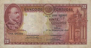 Portugal, 20 Escudo, P143