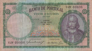 Portugal, 20 Escudo, P153a Sign.5