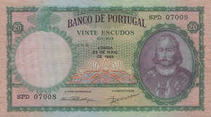 Portugal, 20 Escudo, P153a Sign.7