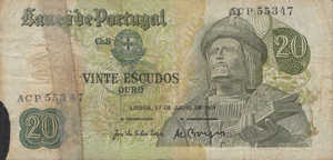 Portugal, 20 Escudo, P173 Sign.6