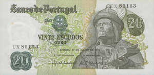 Portugal, 20 Escudo, P173 Sign.4